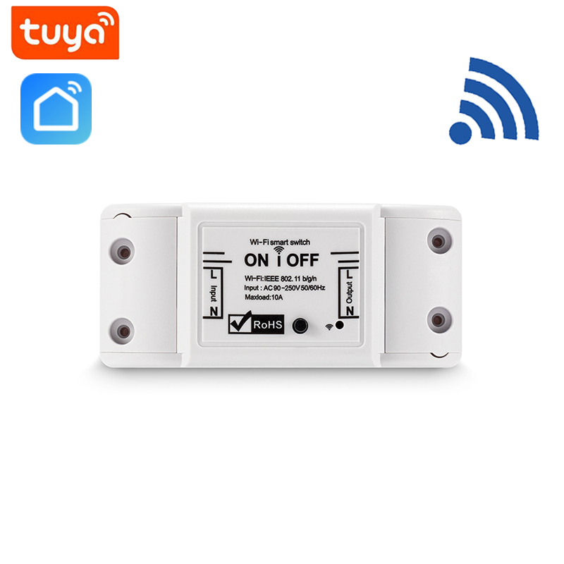 2022 Новый переключатель Smart Home Tuya IOT, умный Wi-Fi переключатель 10 А переменного тока 90-250 В, белый выключатель SCW NF101