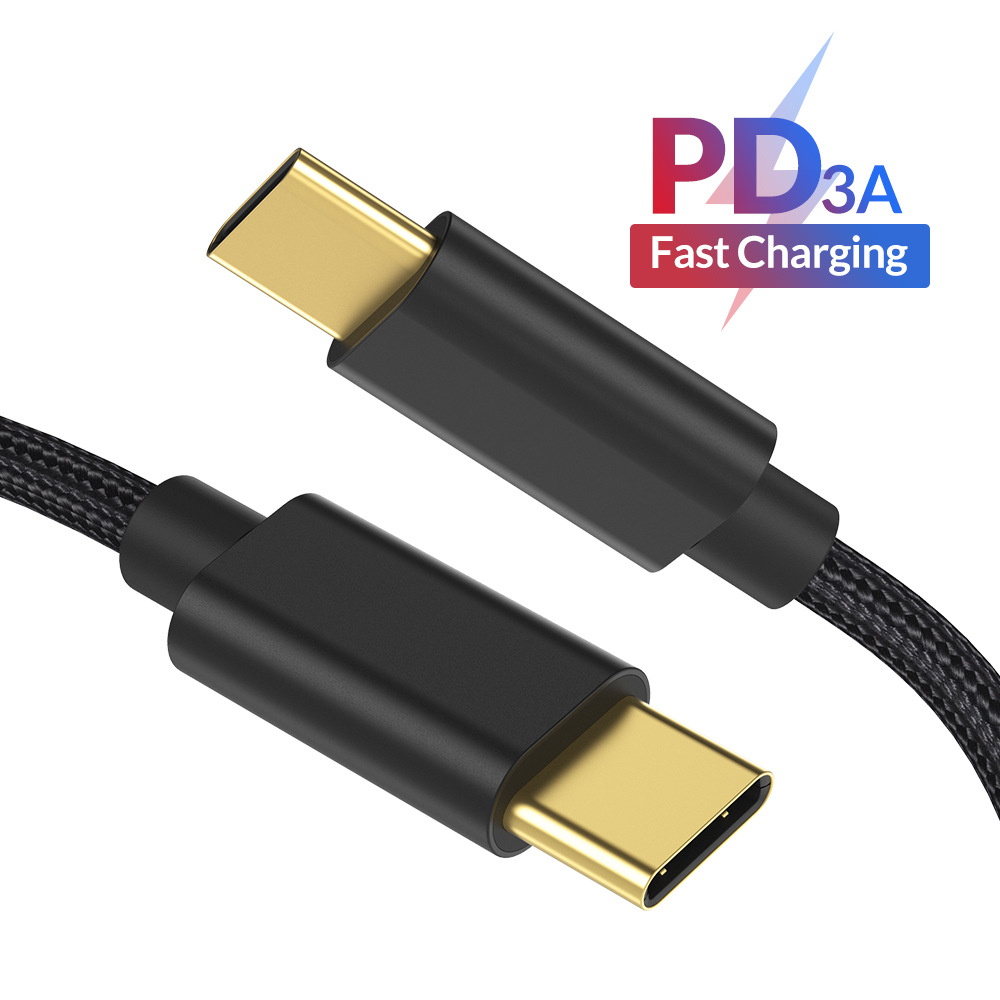 Кабель зарядный EONLINE, 60 Вт, 3 А, USB Type-C на USB C для Samsung Galaxy S10 S9 Plus Note 9 Oneplus 6t Type-C PD QC3.0