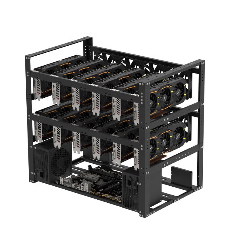 2022 новейшая 102 мм стальная 12GPU открытая рама 12 GPU Штабелируемая стойка в наличии