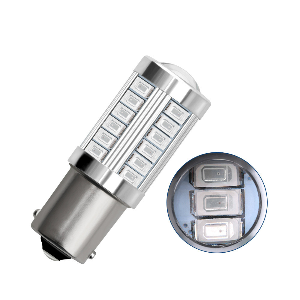 Автомобильная светодиодная лампа S25 BA15S/1157/P21W T20 T25 33SMD 5730, 15 Вт, 12 В или 24 В