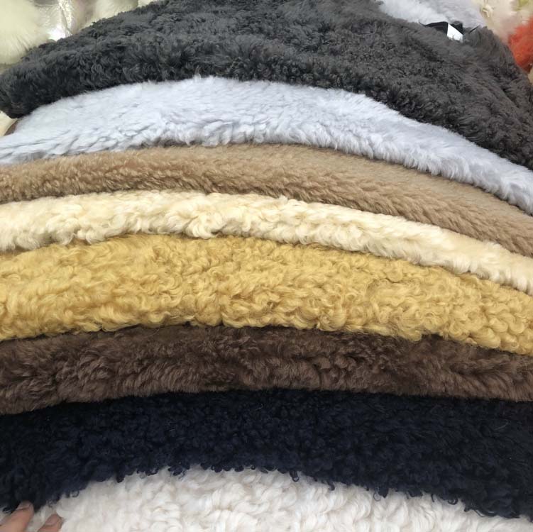 Animal Skin Sheepskin Fur Fabric For Clothing Long Fur For shoe Lining Long Curly Fur Hide Straight Wool
