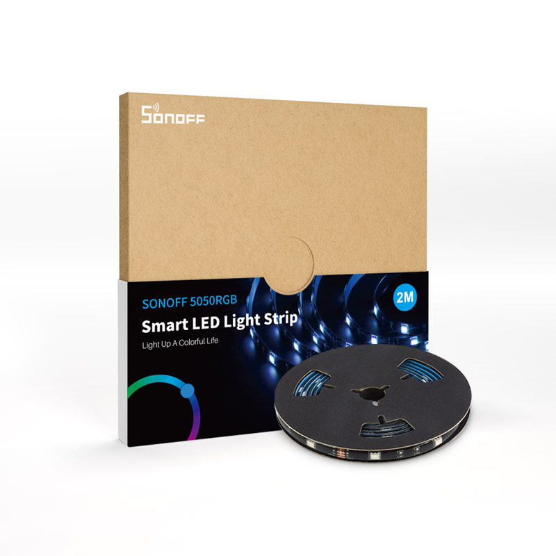 Sonoff 5050 Rgb 2m Smart Wifi App Remote Control Cuttable Flexible Waterproof Led Light Strip Work With Alexa Google Home