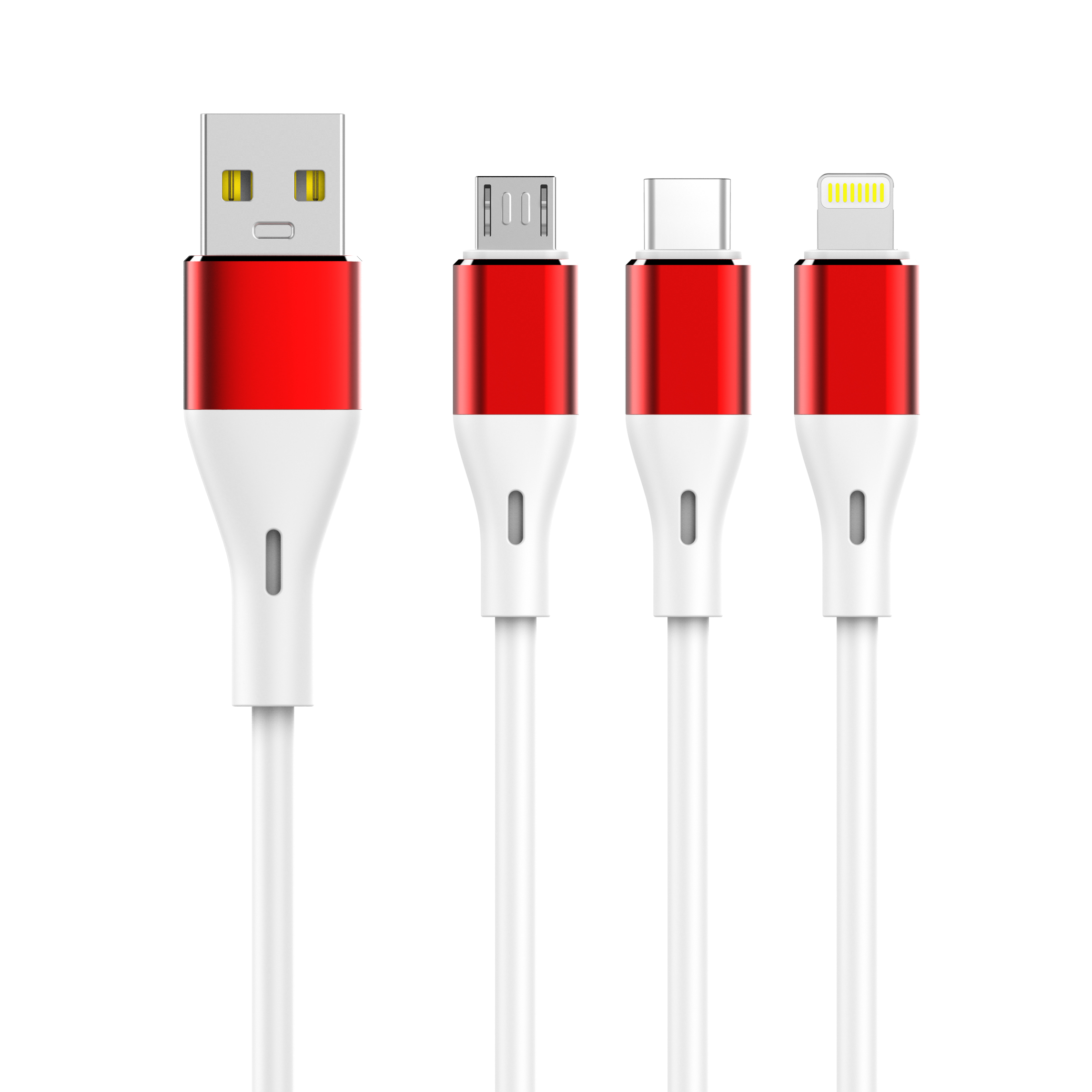 TL-102 Type-c Micro USB White PVC Mobile Phone Cable Fast Charger Cable for Charging