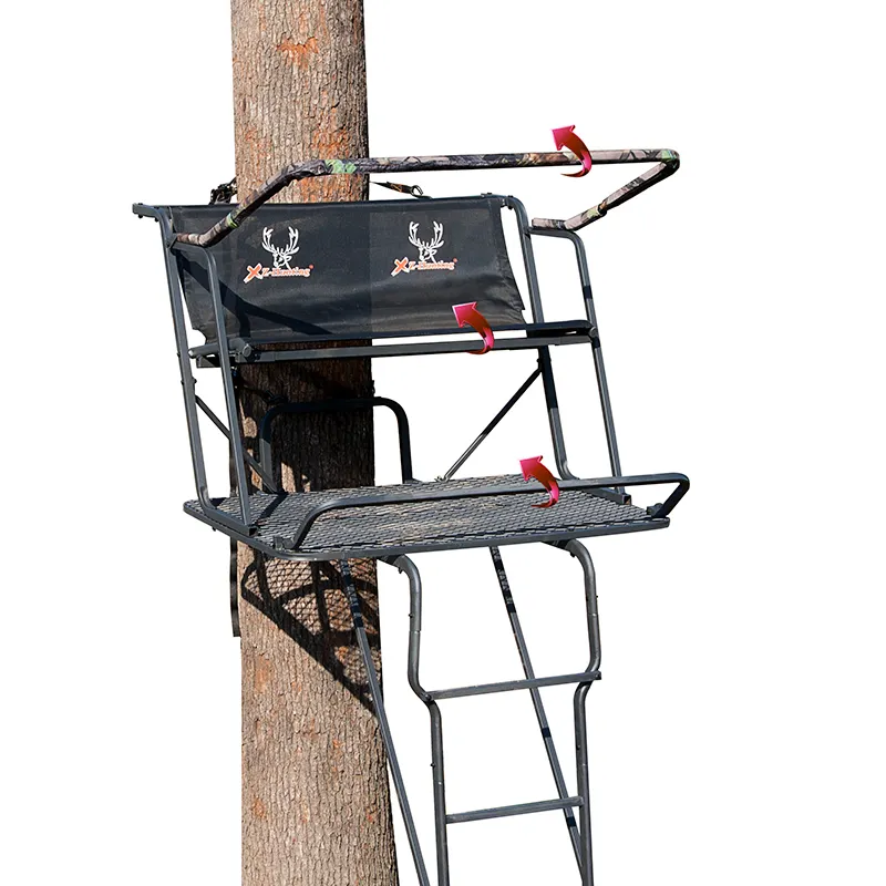 Heavy duty 2 men steel deer hunting treestands Simple tree climbing ladder tree climbing tool
