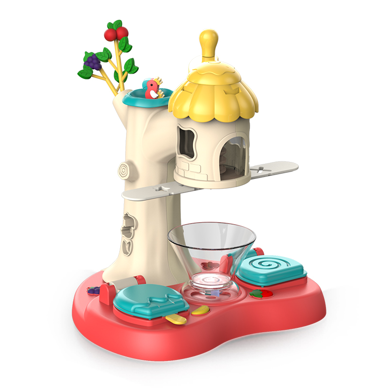 Ice cream play dough tool set for kids tree house mould toys