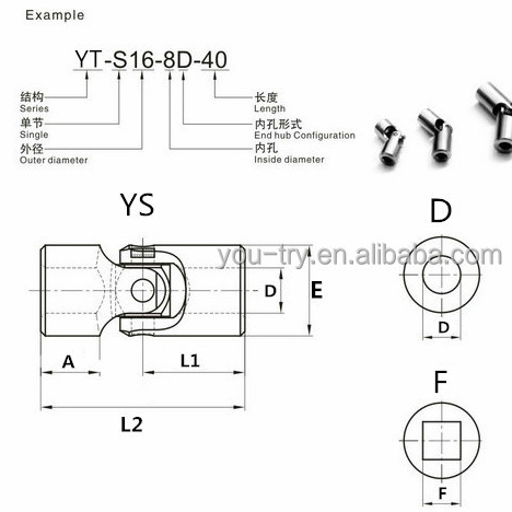 Zaxis Universal Joint A Universal Coupling For Zaxis Excavator Single or Double Universal Joint