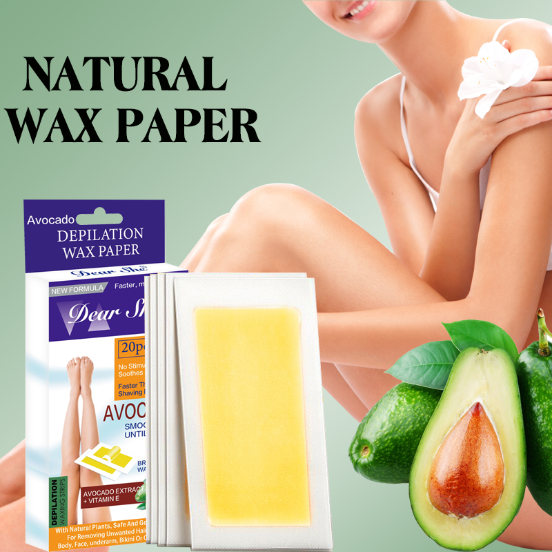 Dear She Factory Custom Private Label Facial Wax Strips For Hair Removal Wax Strips For Face Eyebrows Lips Cold Wax Strips