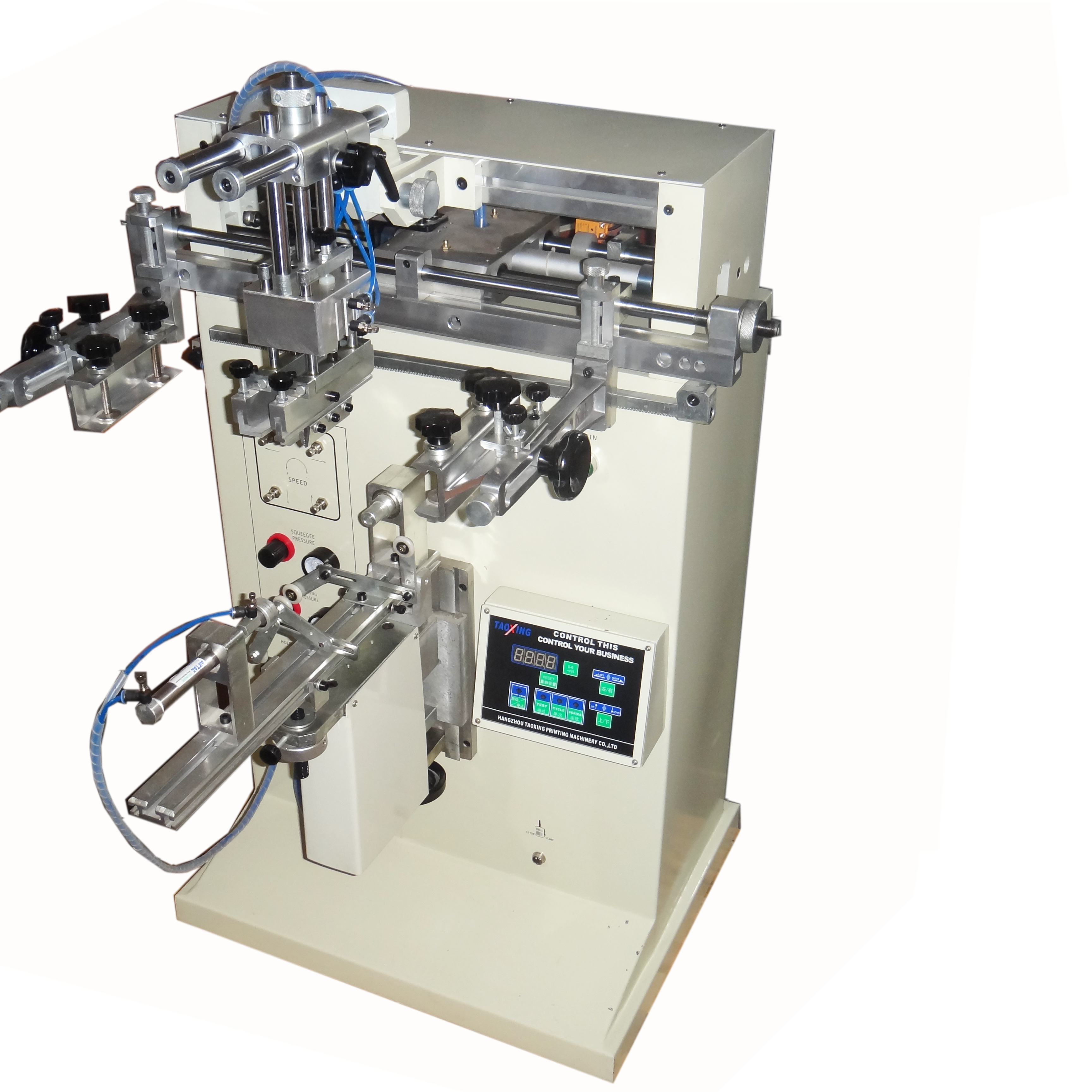 Factory sale foundation bottle cylindrical silk screen printing machine for curved surface cosmetic bottle printing