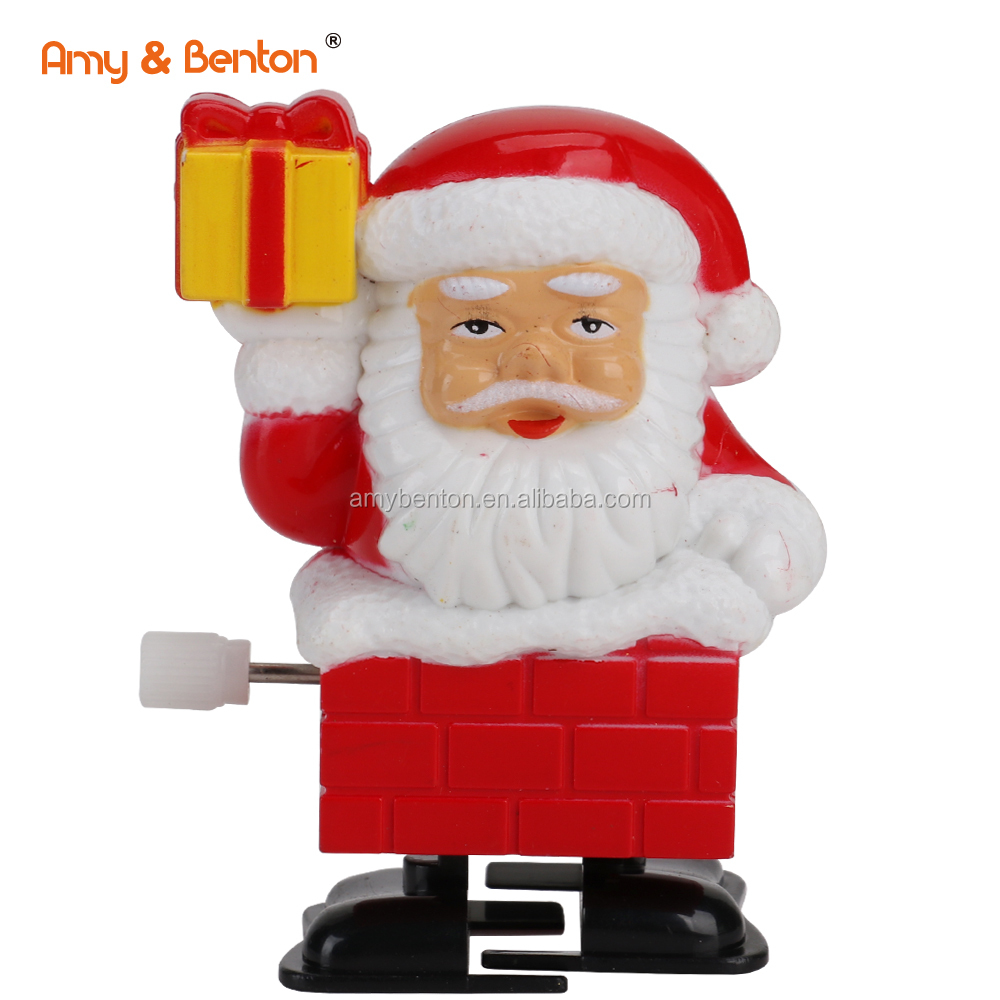 Amy & Benton рекламный подарок пластиковая заводная игрушка Санта-Клауса для рождественской вечеринки