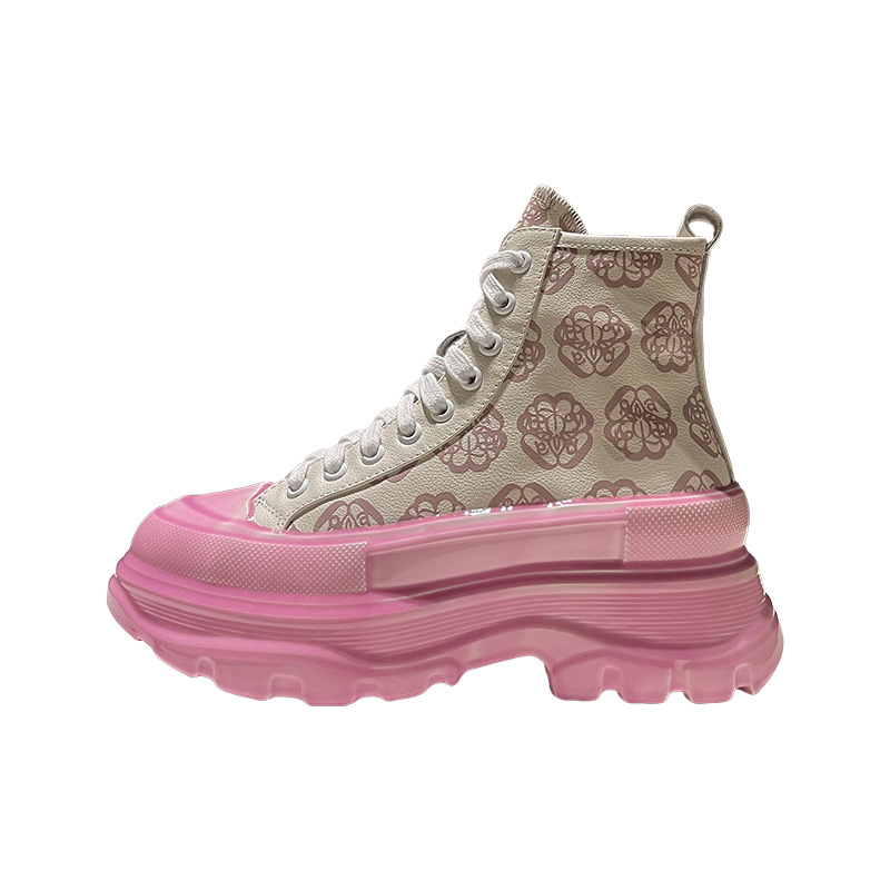2021 Fashionable Printed Stylish Platform High Chunky Winter Glitter Waterproof Shinny Colorful Boots Womens Fall boots