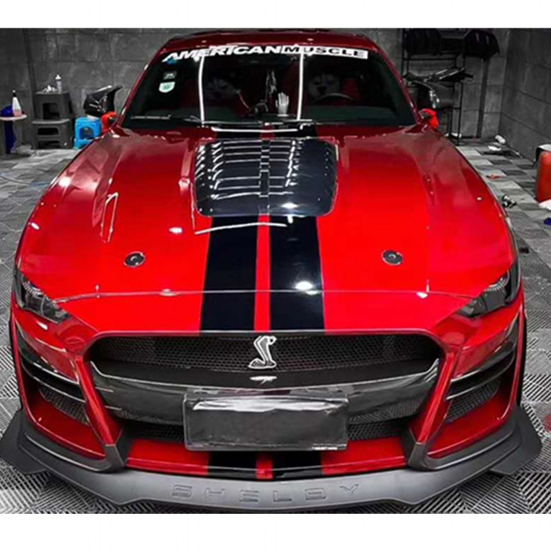 2015-2020 + наборы корпуса для Ford Mustang капот из алюминиевого сплава черный материал капот для Ford Mustang капот GT350 стиль