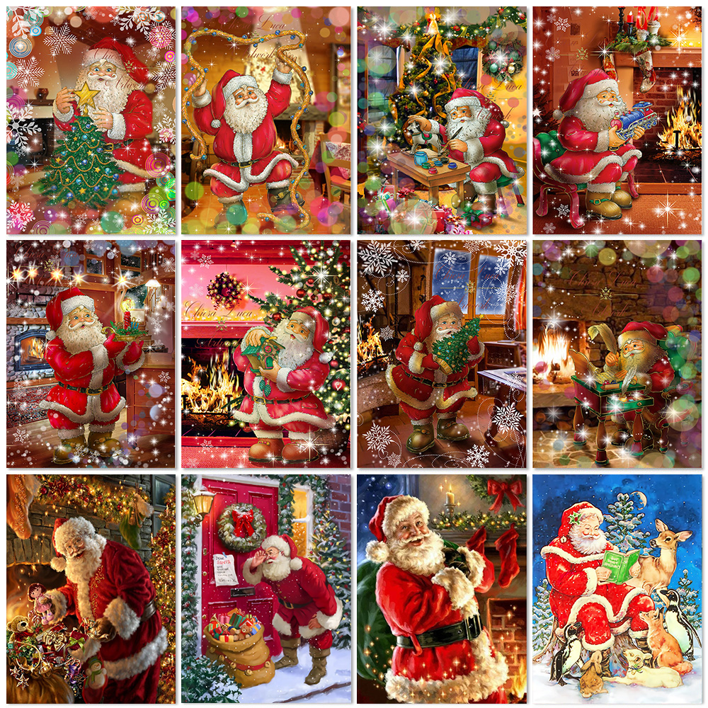 Wholesale High quality custom diamond painting 5d diy crystal diamond painting Kit Christmas gift