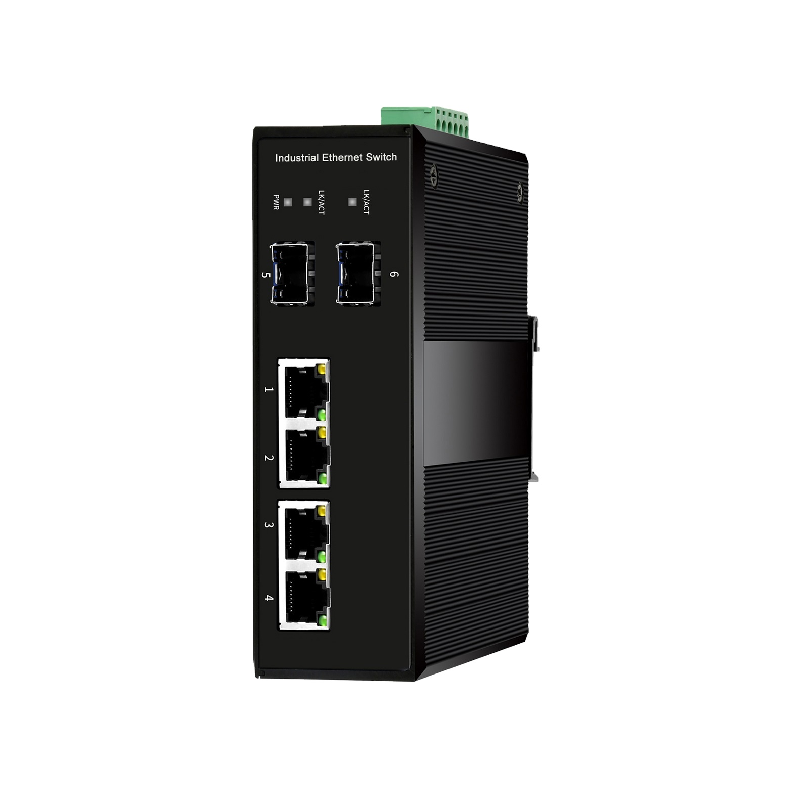 Управляемый сети промышленный 4 порта 10/100/1000BASE-T + 2 порта 100/1000BASE-X SFP Ethernet коммутатор