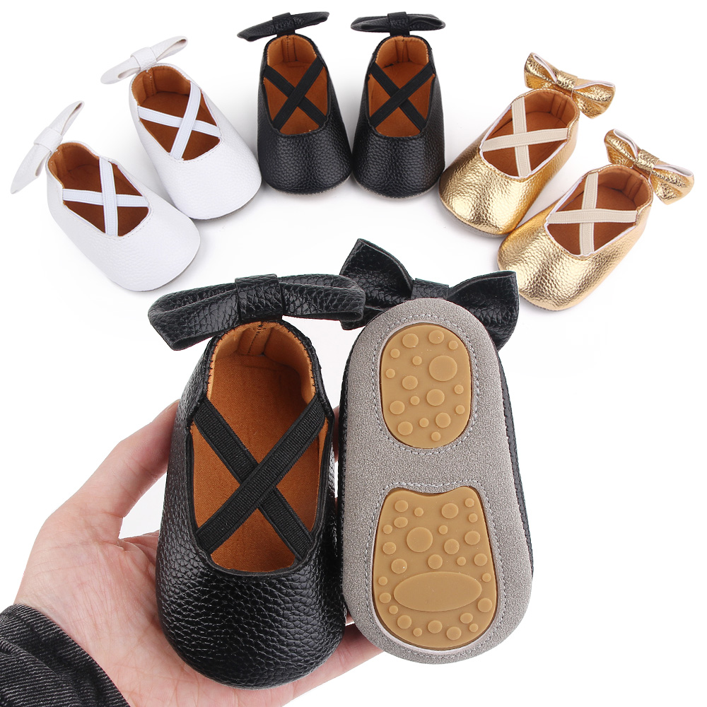 Leather PU Anti-Slip Girls Toddler Shoes