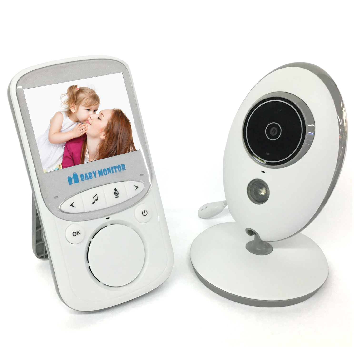 2.4GHz Wireless Baby Monitor Infant Babysitter Digital Video Camera Audio NightVision Temperature Display