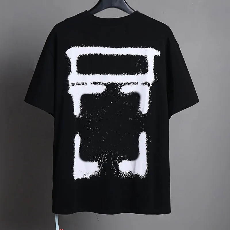Fashion Mens T shirts designer Luxury offffes Letter Print Clothing White Women Loose Short Sleeve Tees Casual Cotton Men tshirt