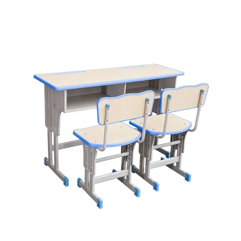 Hot Sell Cheap Factory Price Wooden School Furniture Double Combined School Desk And Bench