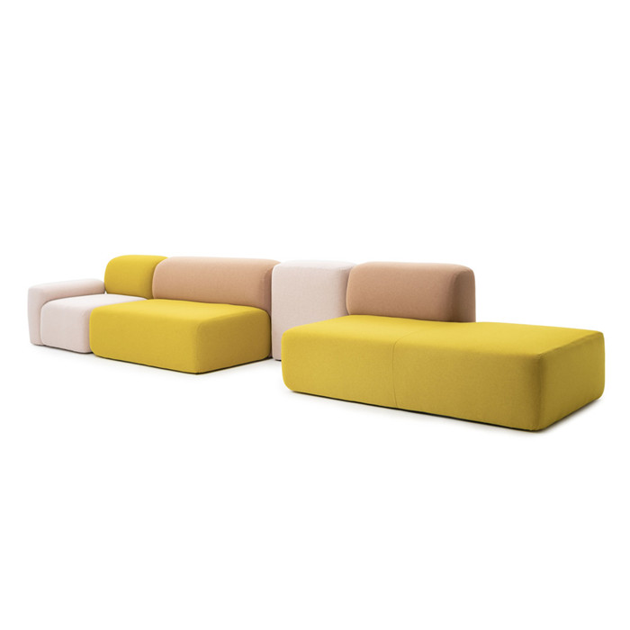 Yasite 2021 modern Modular Sectional Colorful Chaise Lounge Hotel Sofa