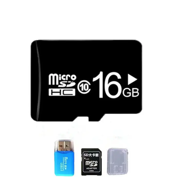 Высокая емкость, быстрая скорость памяти MicroSD SD TF флэш-карта 16GB Хранение данных для фото видео