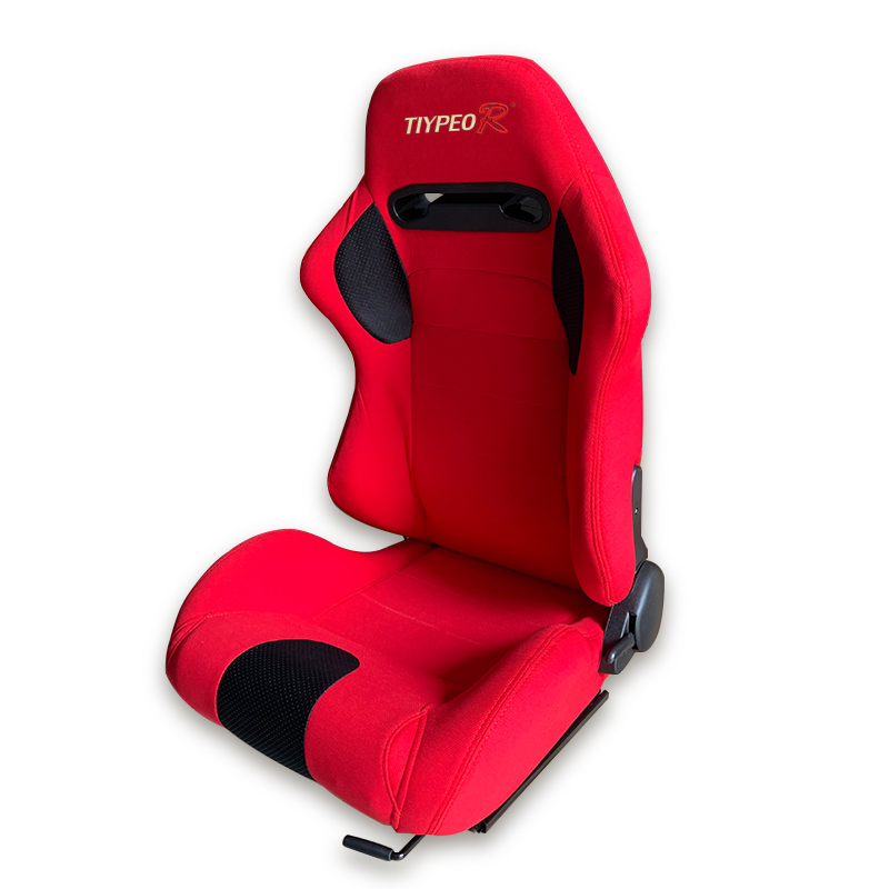 New style full cloth with black stitch double slider red adjustable high quality bucket car racing car seats