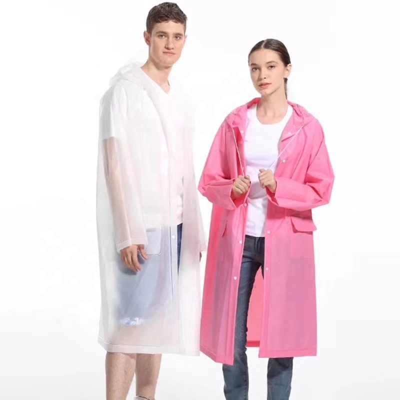 Wholesale cheaper universal raincoat custom logo plastic eva raincoat