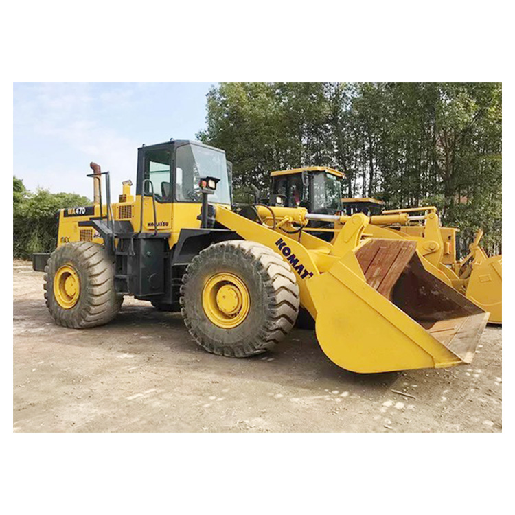 Оригинальный б/у погрузчик Komatsu на продажу, дизельный Колесный погрузчик Komatsu WA470 Weichai