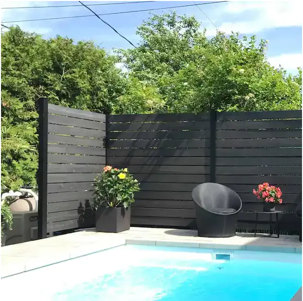 The Flat Top 3-rails Small Garden Fence Wall Diy Price Outdoor Artificial Home Aluminum Metal Border Garden Fence Panel