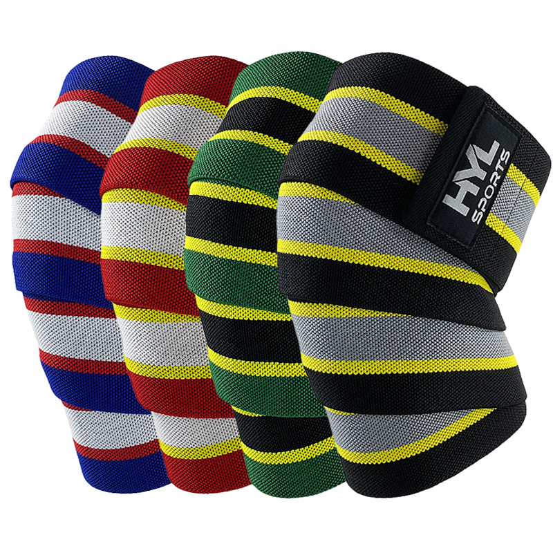 Compression nylon Weightlifting Knee Straps for Squats and powerlifting