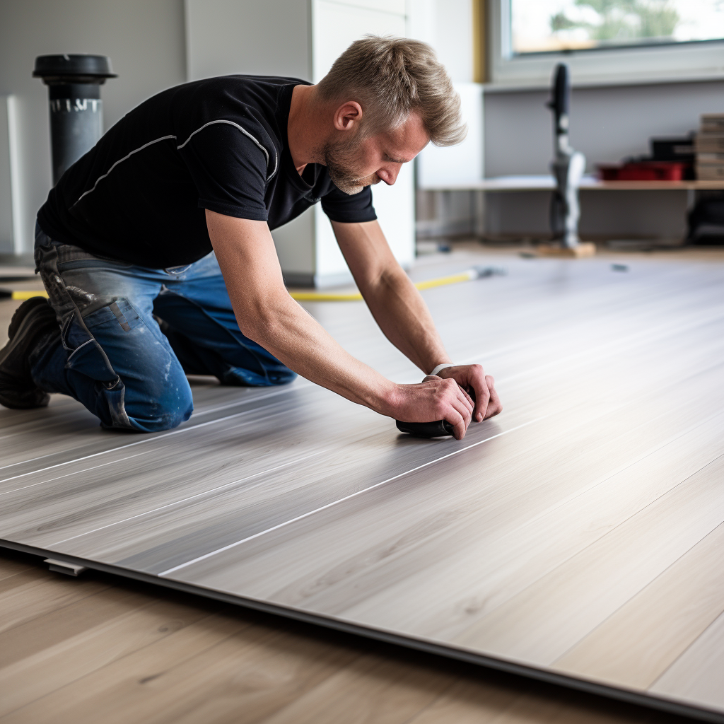 Oushe Low-maintenance covering homogeneous plastic vinyl hospital pvc flooring spc piso
