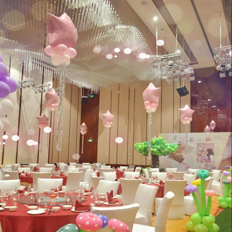 Wedding ceremony festival party laser balloon rain Silk
