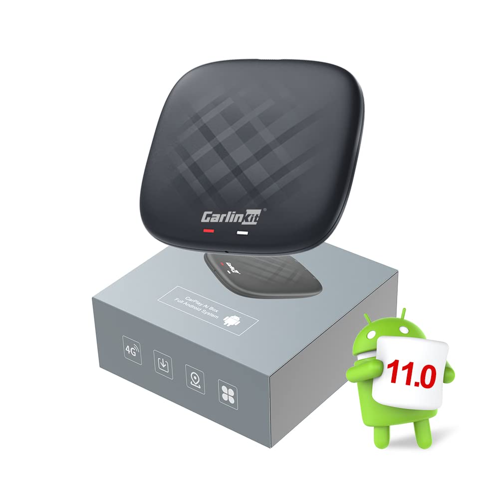 Портативная система android Car Ai Box Carplay, беспроводной смарт-медиа 4 + 64 ГБ