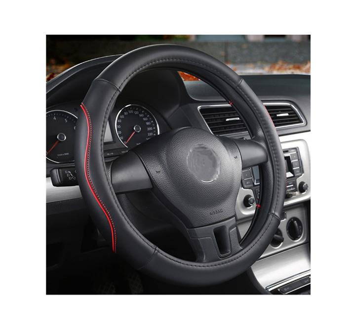 Custom-made Different Colors Universal Leather Car Steering Wheel Cover