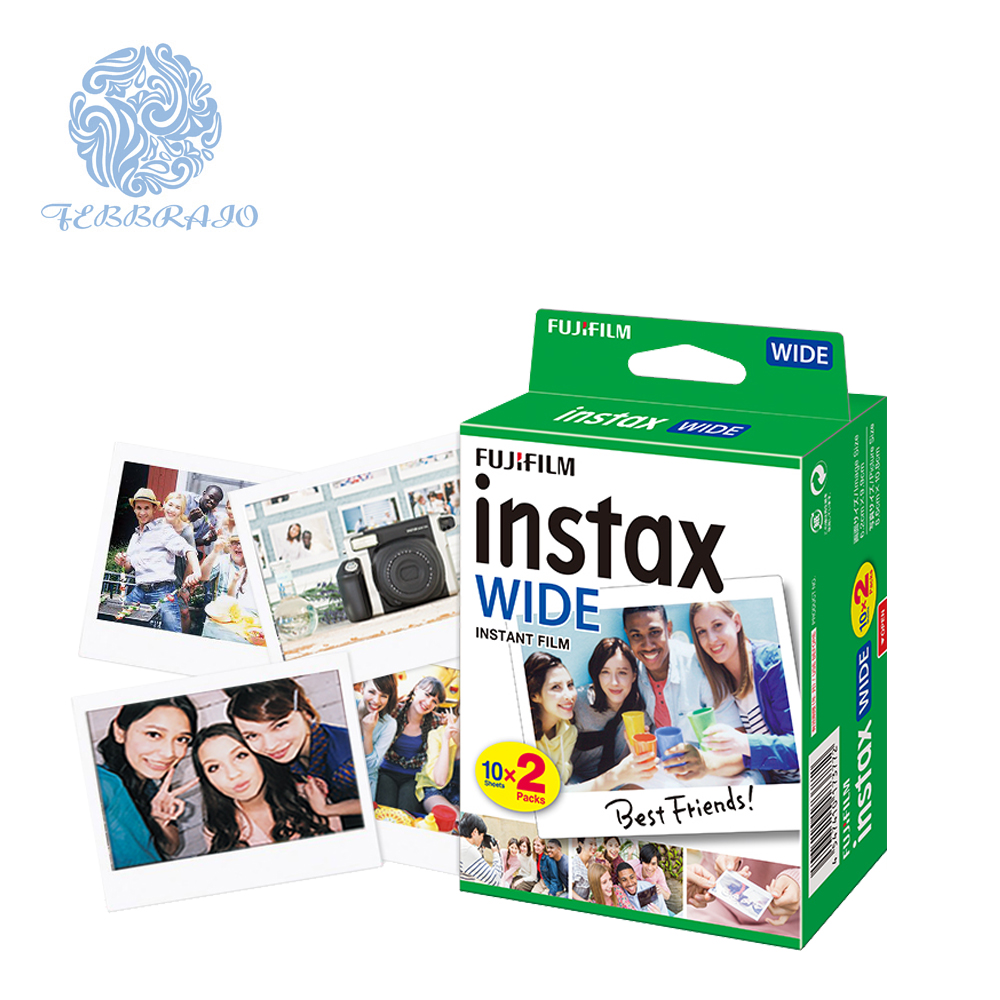Fuji instax Широкий Фильм twin pack (2*10 листов) Всего 20 фотографий листов с белой рамкой