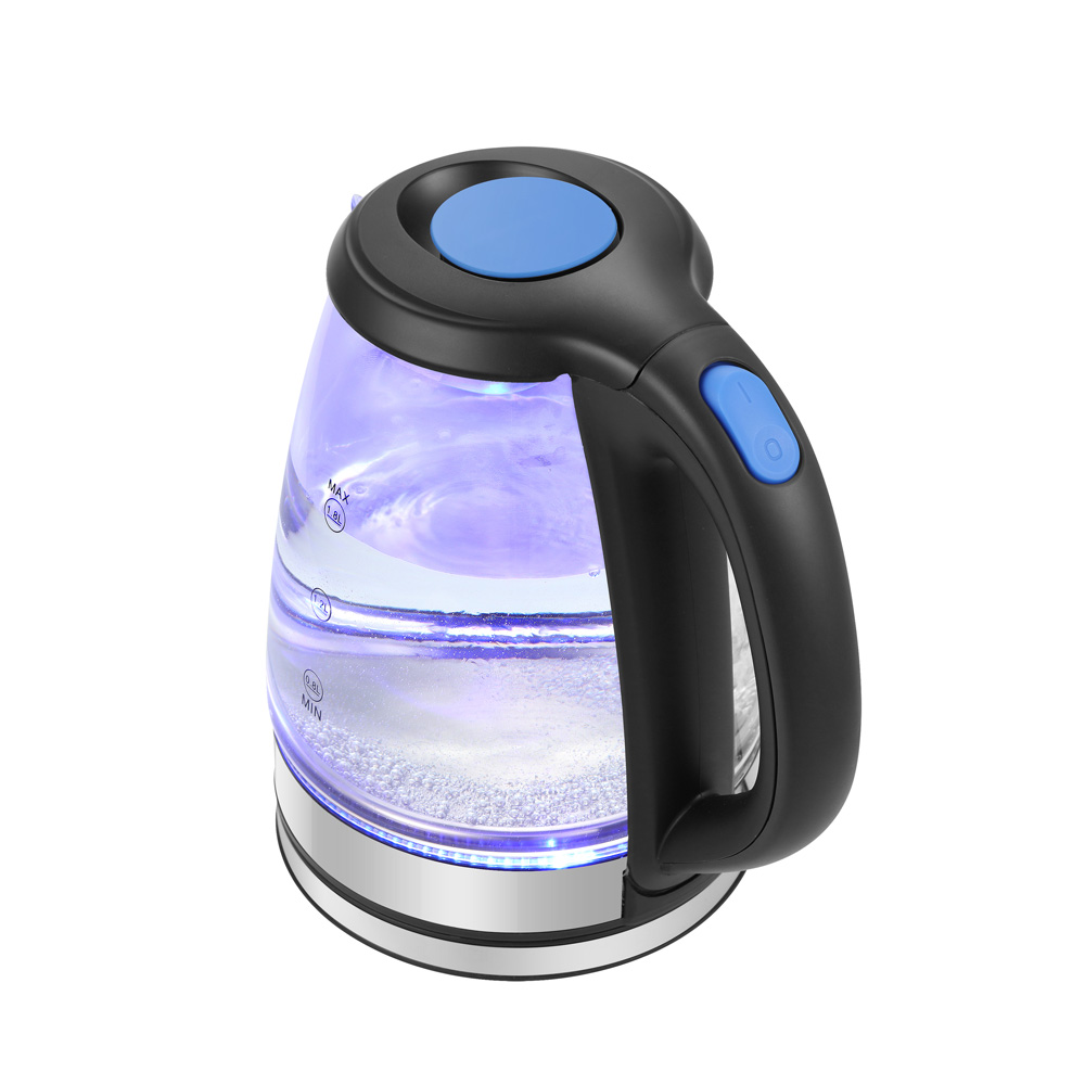 China 2021 cheap Top-Selling 360 Degree Rotation Base 1.8L Capacity 1500W Multi Function Glass Kettle Tea Maker electric kettle