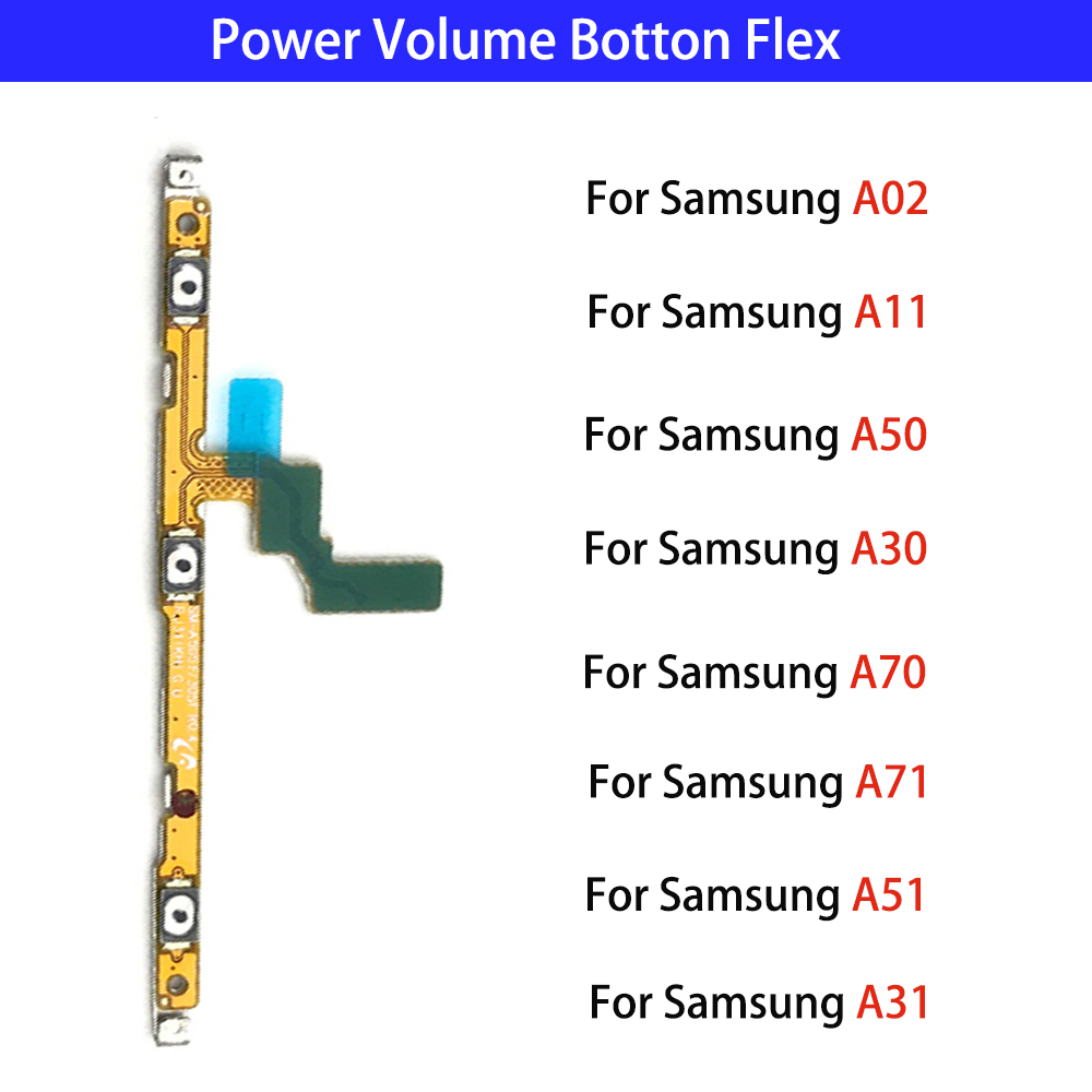Боковая кнопка громкости + Кнопка питания, гибкий кабель для Samsung A01 A02 A11 A21 A31 A41 A51 A71 A10 A20 A30 A40 A50 A60 A70