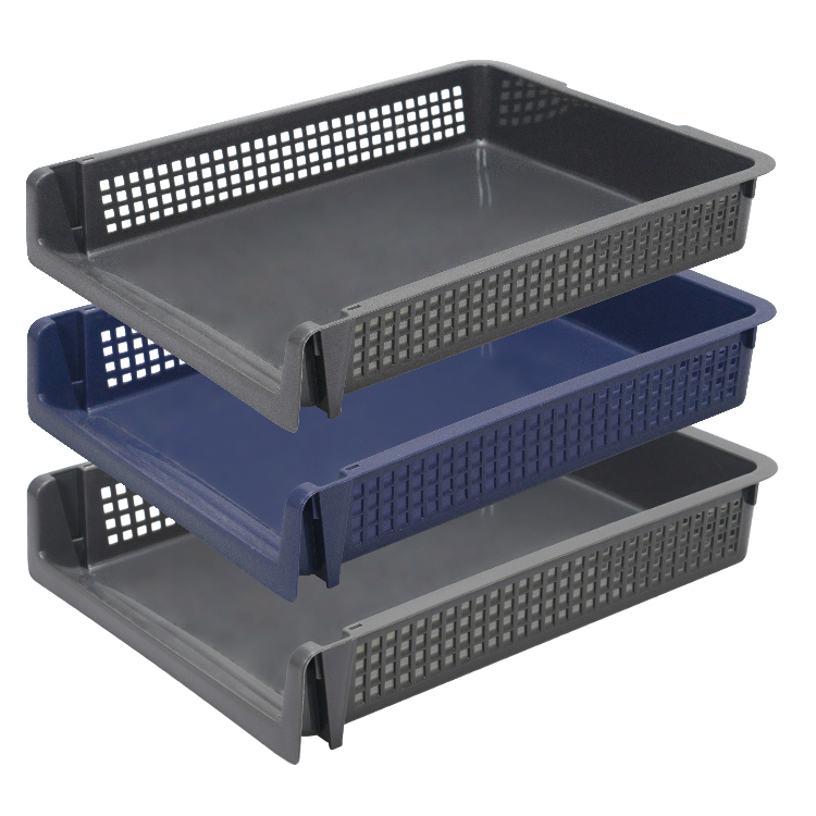 Factory Hot sell Office Stackable Magazine Plastic Organizer Files Desk A4 paper document Storage Tray