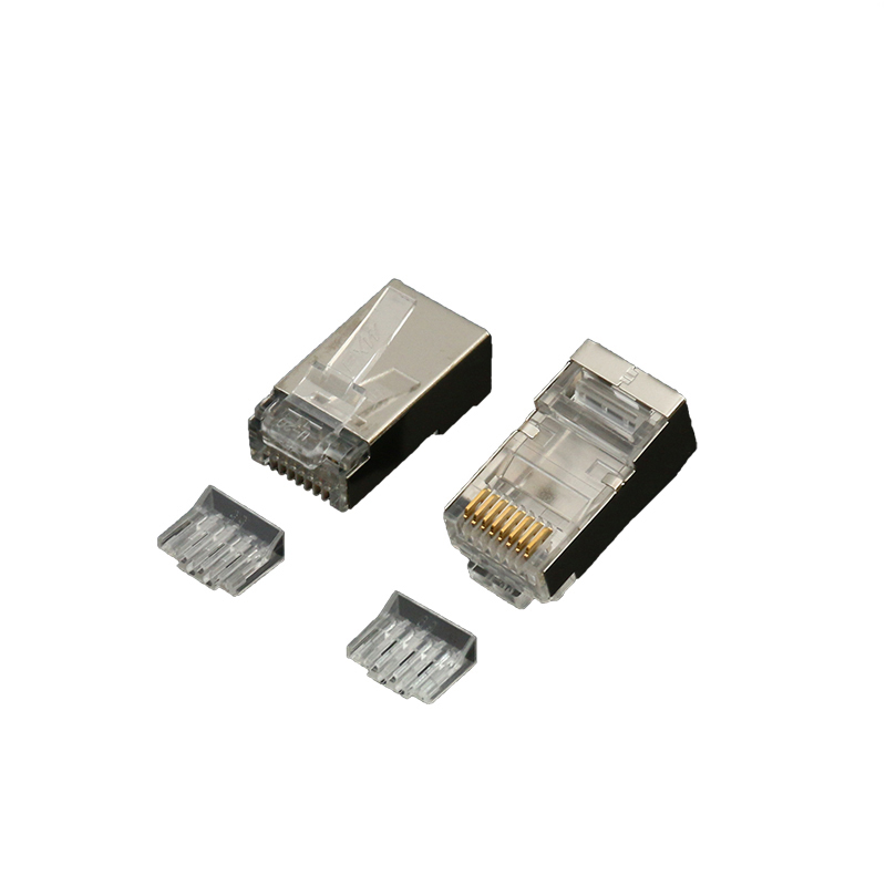 EXW высокого качества Cat6A изогнутый разъем RJ45 с защитой