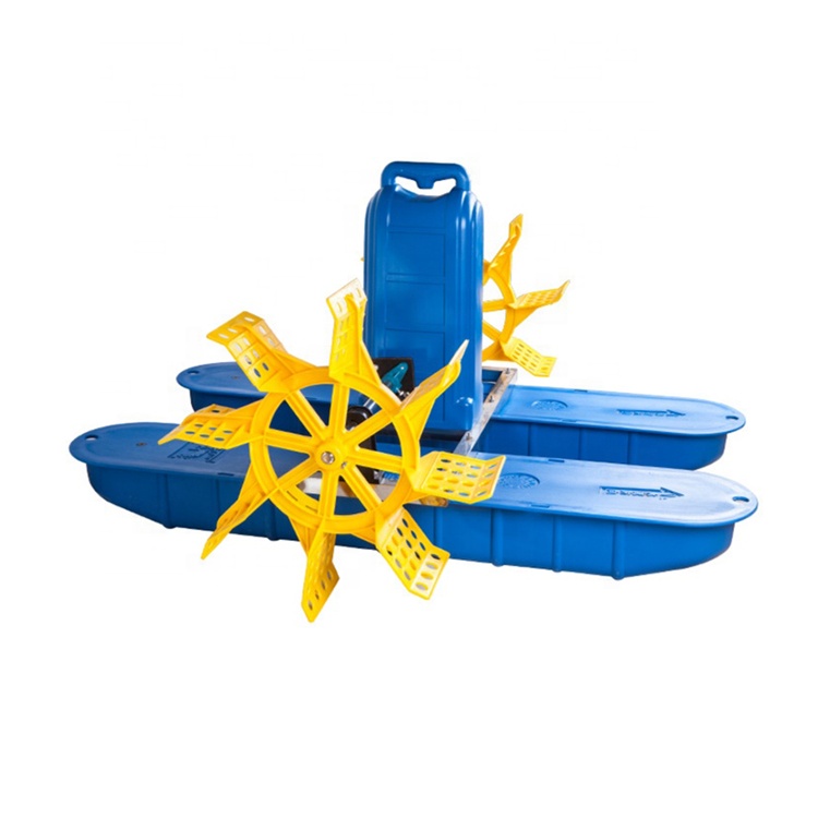 1HP 0.75kw 220V 2 колеса SS304 оптовая продажа с фабрики paddlewheel аэратор для высокой плотности для разведения аквакультуры креветок пруд