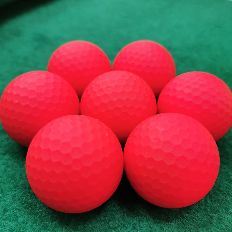 Match ball double matt ball can be printed with custom LOGO golf color matte