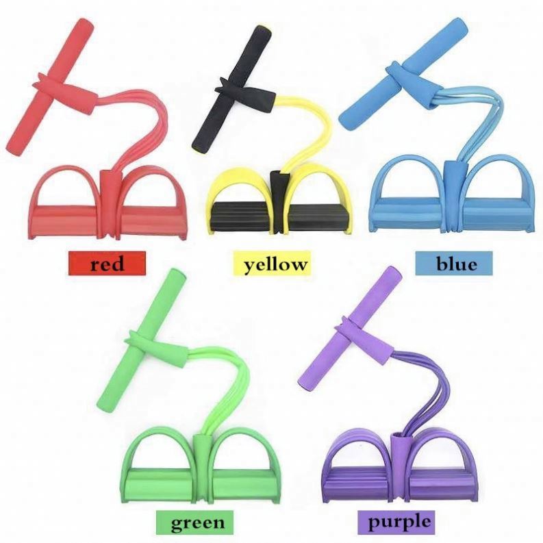 2021 Hot Sale Home sports Muscles Exercise Elastic Yoga Sit Up Pull Rope Foot Pedal Gym accessories fitness Equipment