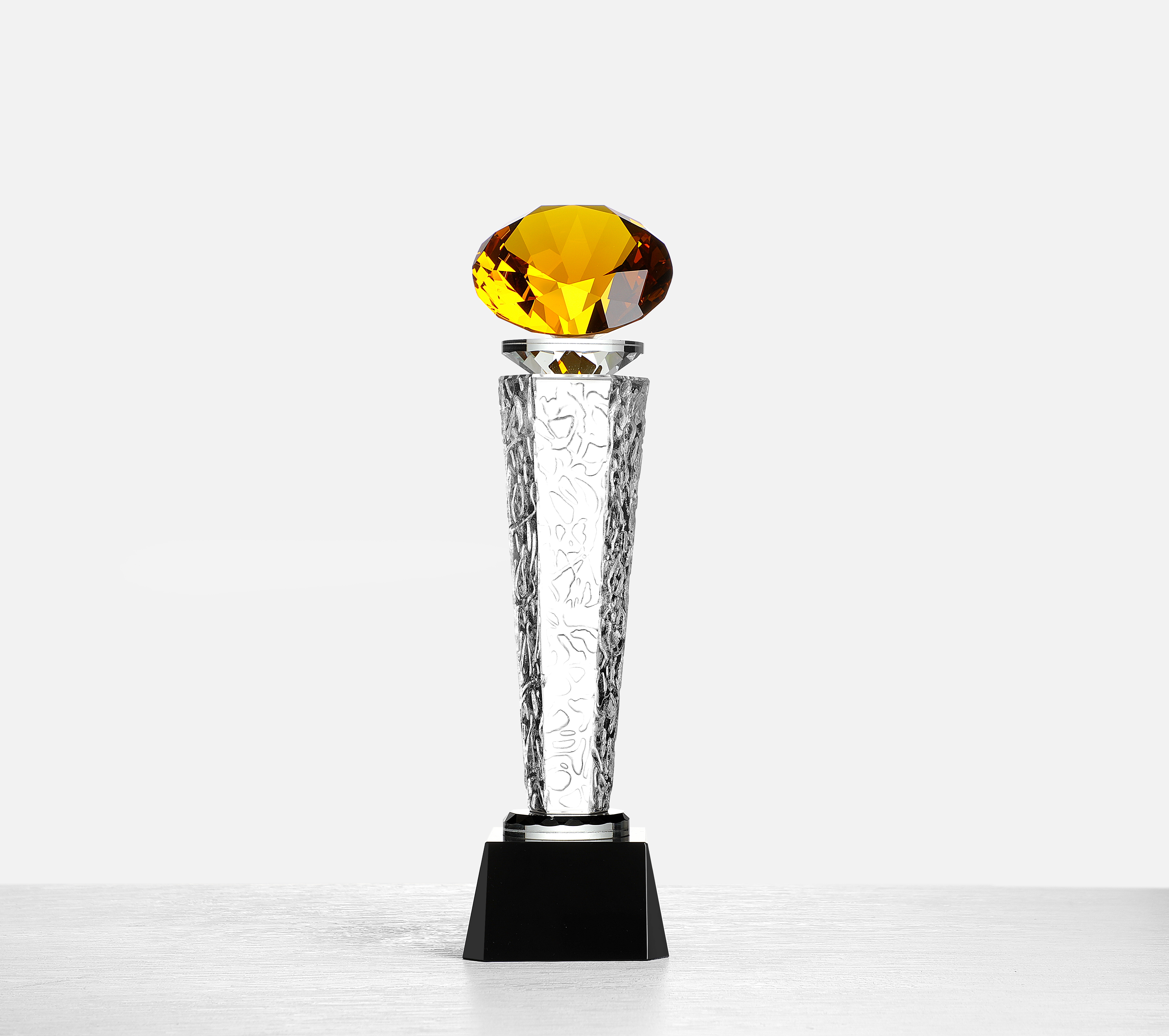 Hot sale crystal k9 trophy color printing Support samples crystal diamond trophy