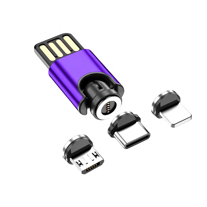 3in1 Portable Mini Magnetic Data Cable Fast Charging Charger 5 pin Connector for Mobile Phone Earphone Smart Watch Travel Device
