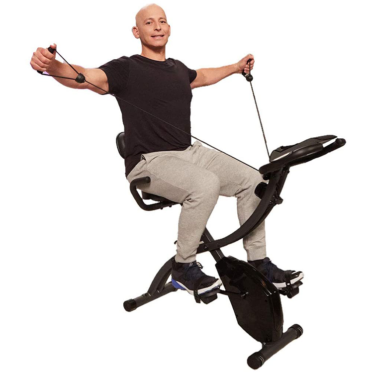 Under desk bike pedal exerciser gym bicycle folding exercise bike with screen