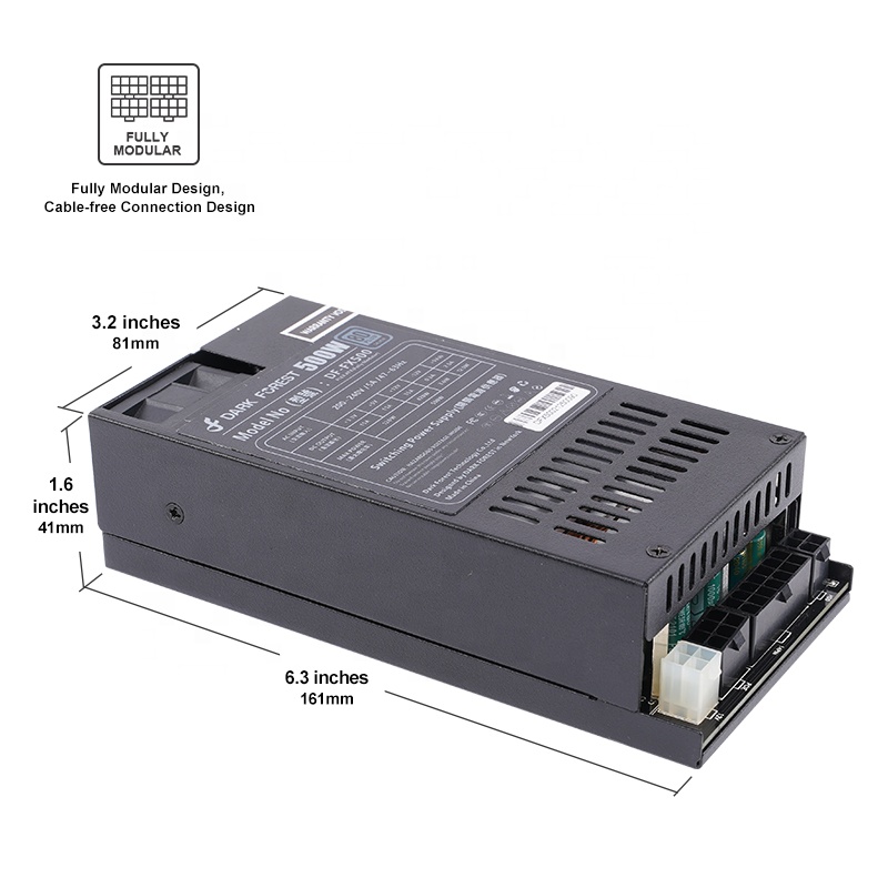 Высокое качество DF-FX500 мини ITX игровое решение, 80Plus SILVER активный PFC блок питания, полностью модульный Флекс блок питания ATX 500W