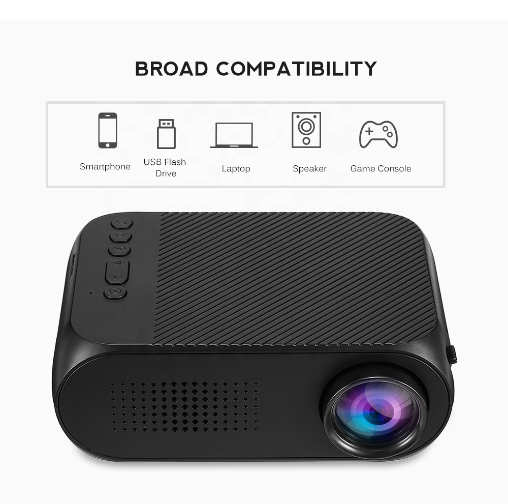 Mini Projector Kids Portable Led Lens YG320 Support 4K Screen Mount Stand Mobile Phone WiFi Home Theater Projector 2021