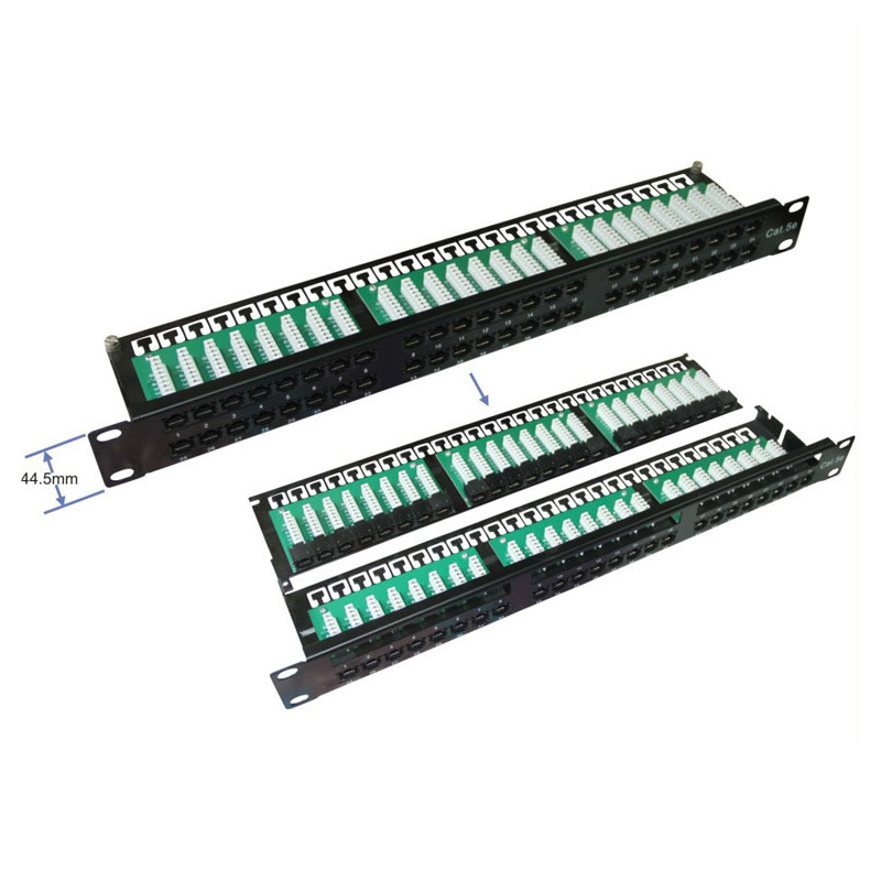 19 дюймов UTP 48 портов Cat5e Cat6 сетевой патч-панель с аксессуарами
