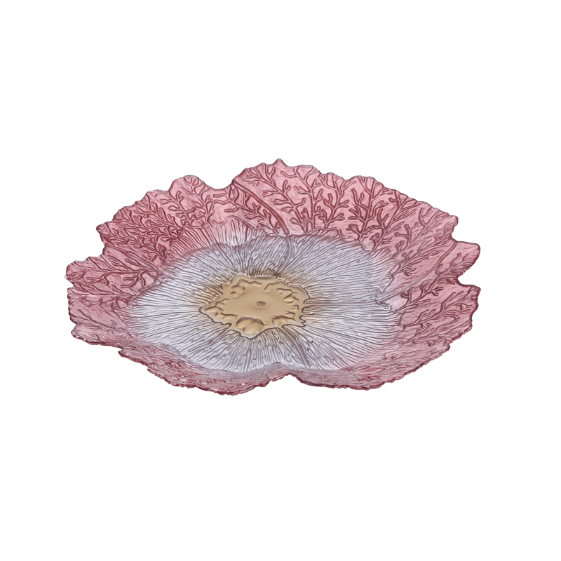 Newest Design Accept Packaging Customization Irregular Shape Mosaic Colorful Fruit Crystal Dish