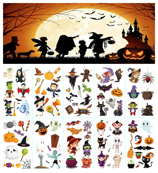 Factory Supplier Realistic Scar Temporary Halloween Body Tattoo Sticker