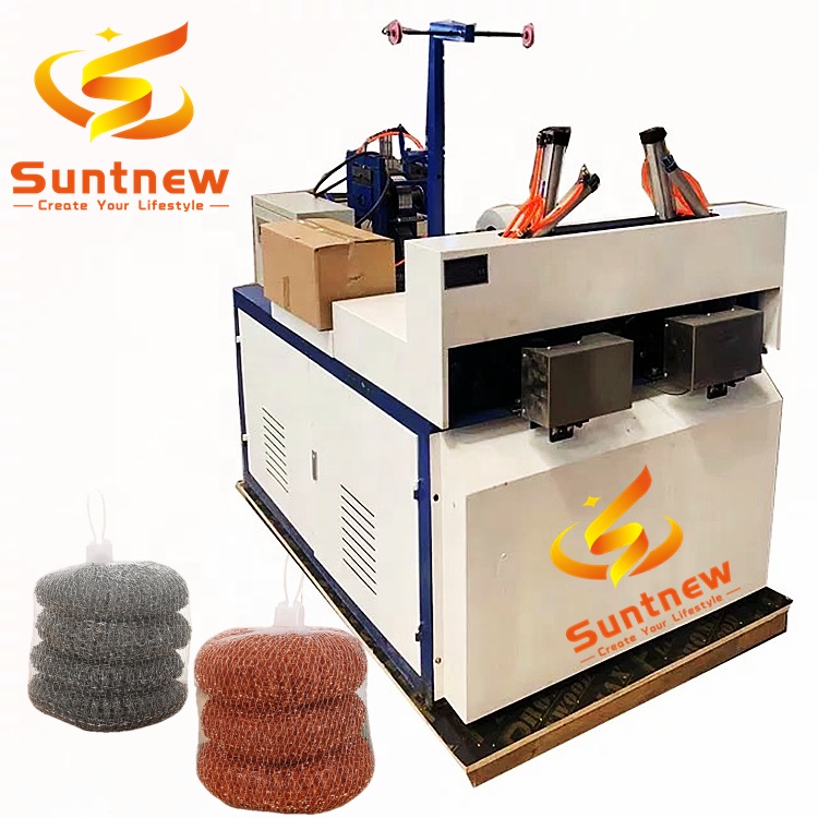 China automatic wire galvanized mesh scrubber making machine with CE approval