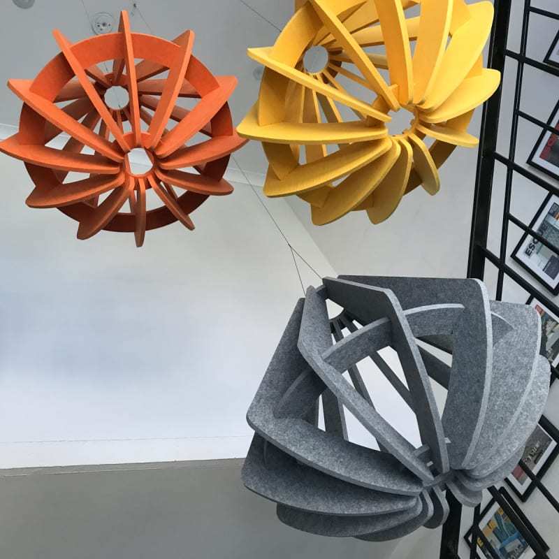 Decorative curved polyester fiber sound proof wall felt acoustic ceiling panels